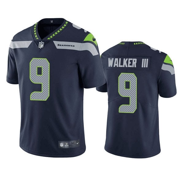 Seattle Seahawks #9 Kenneth Walker III Navy Vapor Untouchable Limited Stitched Jersey
