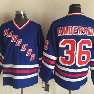 Rangers #36 Glenn Anderson Blue CCM Heroes Of Hockey Alumni Stitched Jersey