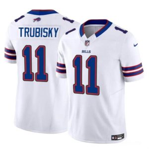 Buffalo Bills #11 Mitch Trubisky White 2023 F.U.S.E. Vapor Untouchable Limited Stitched Jersey