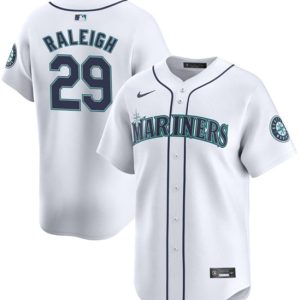 Seattle Mariners #29 Cal Raleig White 2024 Home Limited Stitched Jersey