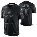 Philadelphia Eagles Customized Custom Black Reflective Limited Stitched Jersey