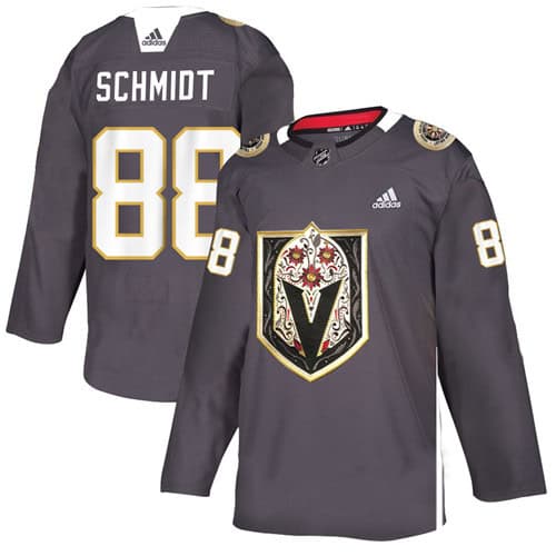 Vegas Golden Knights #88 Nate Schmidt Grey Latino Heritage Night Stitched Jersey