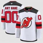 New Jersey Devils Custom White 2024-25 Away Stitched Jersey
