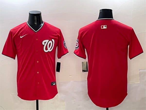 Washington Nationals Blank Red Limited Stitched Jersey