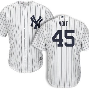 New York Yankees #45 Luke Voit White Cool Base Player Stitched Jersey