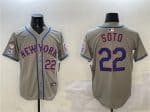New York Mets #22 Juan Soto Gray 2025 Spring Training Alternate Limited Stitched Jersey