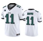 Philadelphia Eagles #11 A. J. Brown White 2023 F.U.S.E. With 1-Star C Patch Vapor Untouchable Limited Stitched Jersey