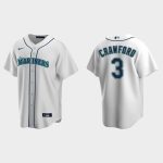 Seattle Mariners #3 J.P. Crawford White Cool Base Stitched Jersey