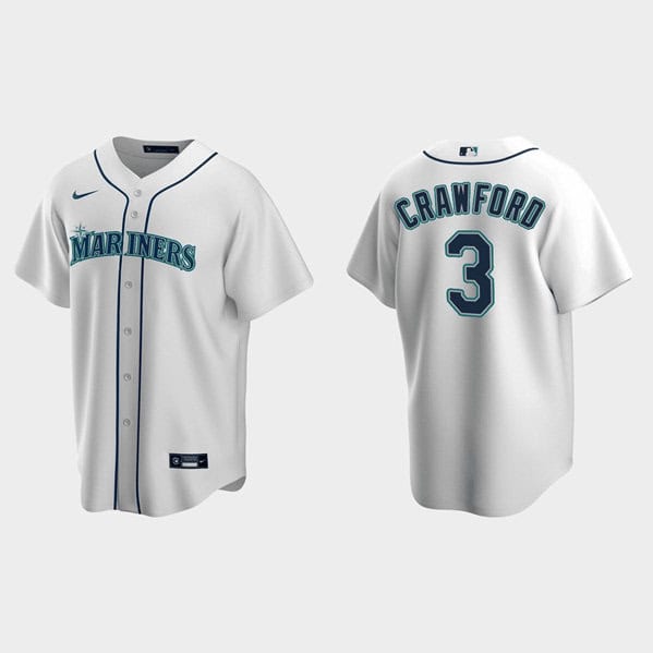 Seattle Mariners #3 J.P. Crawford White Cool Base Stitched Jersey