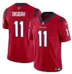 Houston Texans #11 Jeff Okudah Red 2024 F.U.S.E. Vapor Untouchable Stitched Jersey