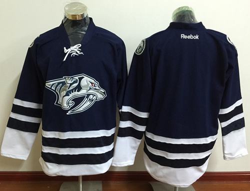 Predators Blank Blue Third Stitched Jersey