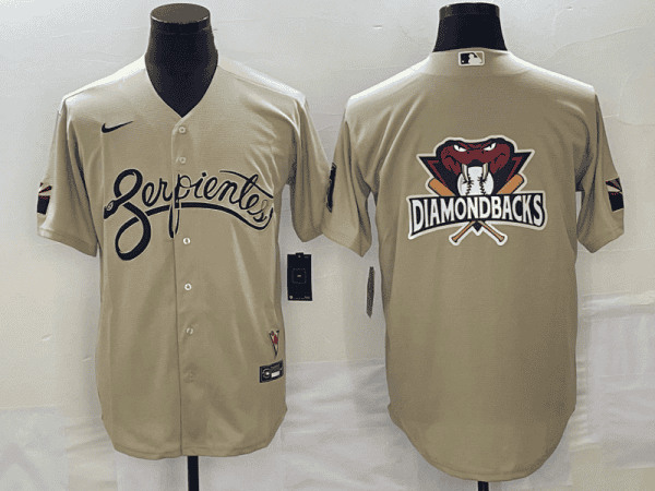 Arizona Diamondbacks Gold City Connect Team Big Logo Cool Base Stitched Jersey