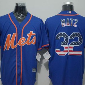 Mets #32 Steven Matz Blue USA Flag Fashion Stitched Jersey
