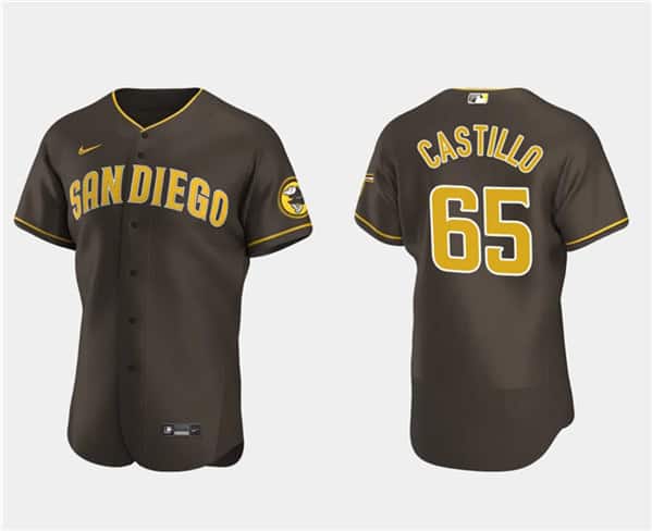 San Diego Padres #65 Jos¨¦ Castillo Brown Flex Base Stitched Jersey