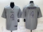 Dallas Cowboys #4 Dak Prescott Gray Atmosphere Fashion Stitched Jersey