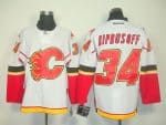 Flames #34 Miikka Kiprusoff Stitched White Jersey