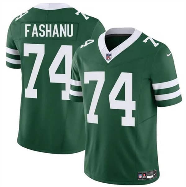 New York Jets #74 Olu Fashanu Green 2024 F.U.S.E Throwback Limited Stitched Jersey