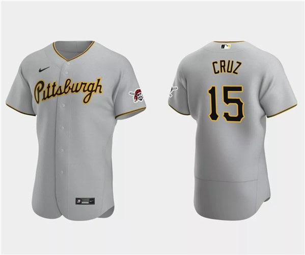 Pittsburgh Pirates #15 Oneil Cruz Gray Flex Base Stitched Jersey