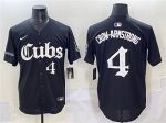 Chicago Cubs #4 Pete Crow-Armstrong Black 'Gothic North Side Edition' Vapor Premier Limited Stitched Jersey