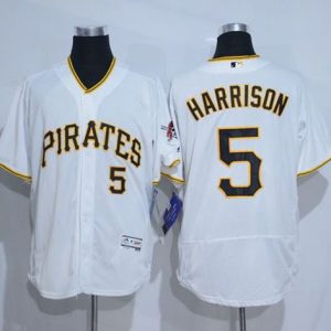 Pirates #5 Josh Harrison White Flexbase Authentic Collection Stitched Jersey