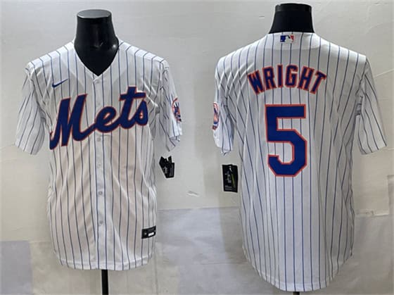 New York Mets #5 David Wright White Stitched Jersey