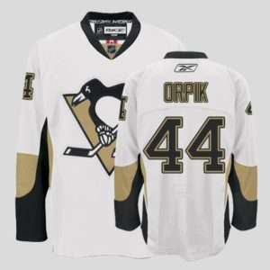 Penguins #44 Orpik White Stitched Jersey