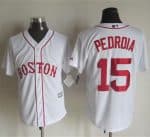 Red Sox #15 Dustin Pedroia White Alternate Home New Cool Base Stitched Jersey