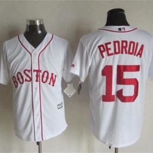 Red Sox #15 Dustin Pedroia White Alternate Home New Cool Base Stitched Jersey