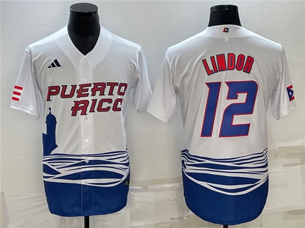 Puerto Rico Custom 2023 White World Classic Stitched Jersey