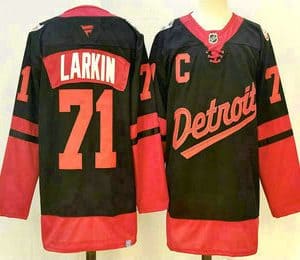 Detroit Red Wings #71 Dylan Larkin Black 2025 Stadium Series Stitched Jersey
