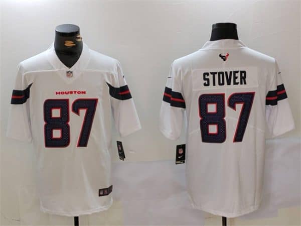 Houston Texans #87 Cade Stover White Vapor Untouchable Stitched Jersey