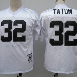 Mitchell And Ness Raiders #32 Jack Tatum White Stitched Throwback Jersey