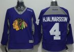 Blackhawks #4 Niklas Hjalmarsson Purple Practice Stitched Jersey