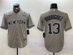 New York Yankees #13 Alex Rodriguez Gray 2024 World Series Cool Base Stitched Jersey