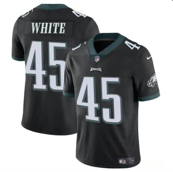 Philadelphia Eagles #45 Devin White Black Vapor Untouchable Limited Stitched Jersey