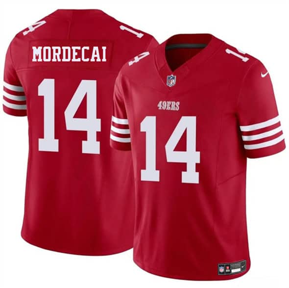San Francisco 49ers #14 Tanner Mordecai Red 2025 F.U.S.E. Vapor Untouchable Limited Stitched Jersey