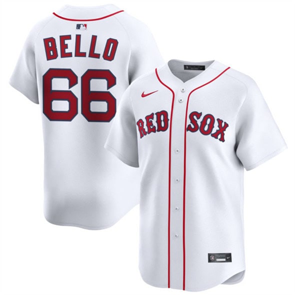 Boston Red Sox #66 Brayan Bello White 2024 Home Limited Stitched Jersey