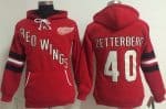 Detroit Red Wings #40 Henrik Zetterberg Red Old Time Heidi NHL Hoodie