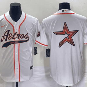 Houston Astros White Team Big Logo Cool Base Stitched Jersey