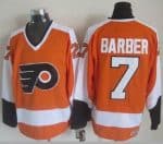 Flyers #7 Bill Barber Orange CCM Throwback Stitched Jersey