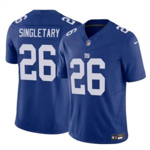 New York Giants #26 Devin Singletary Blue 2023 F.U.S.E. Vapor Untouchable Limited Stitched Jersey