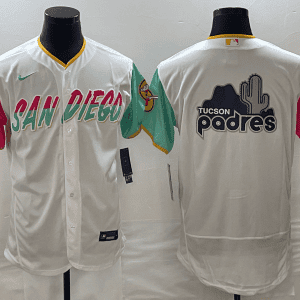 San Diego Padres White Team Big Logo City Connect Flex Base Stitched Jersey