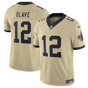 New Orleans Saints #12 Chris Olave Gold 2025 F.U.S.E. Alternate Vapor Limited Football Stitched Jersey