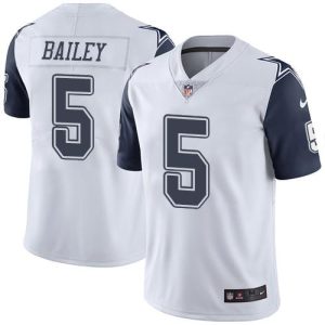 Cowboys #5 Dan Bailey White Stitched Limited Rush Nike Jersey