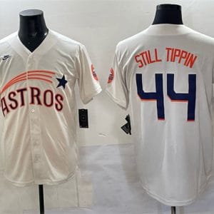 Houston Astros #44 Still Tippin Cream Throwback Cooperstown Collection Limited Stitched Jersey