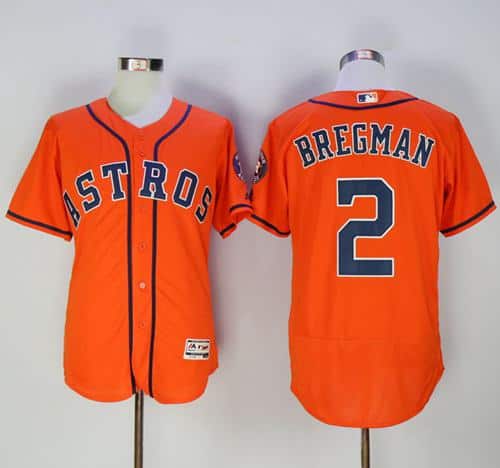 Astros #2 Alex Bregman Orange Flexbase Authentic Collection Stitched Jersey