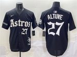 Houston Astros #27 Jose Altuve Black Gothic 'Houston Born Barrio Raised' Limited Stitched Jersey