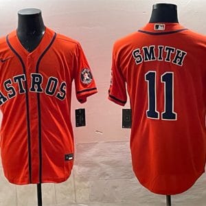 Houston Astros #11 Cam Smith Orange Cool Base Stitched Jersey