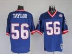 Mitchell And Ness Giants Custom Blue Stitched Football Jersey
