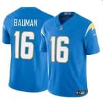 Los Angeles Chargers #16 Casey Bauman Blue 2024 F.U.S.E. Vapor Limited Stitched Jersey